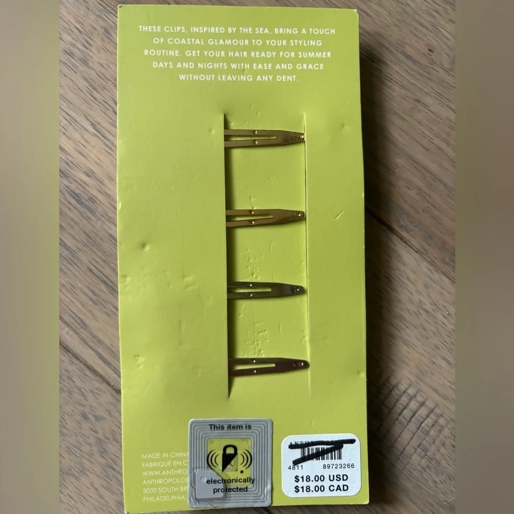 Anthropologie Alligator Clip Set NWT